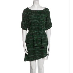 Alice + Olivia Green Printed Mini Dress‎